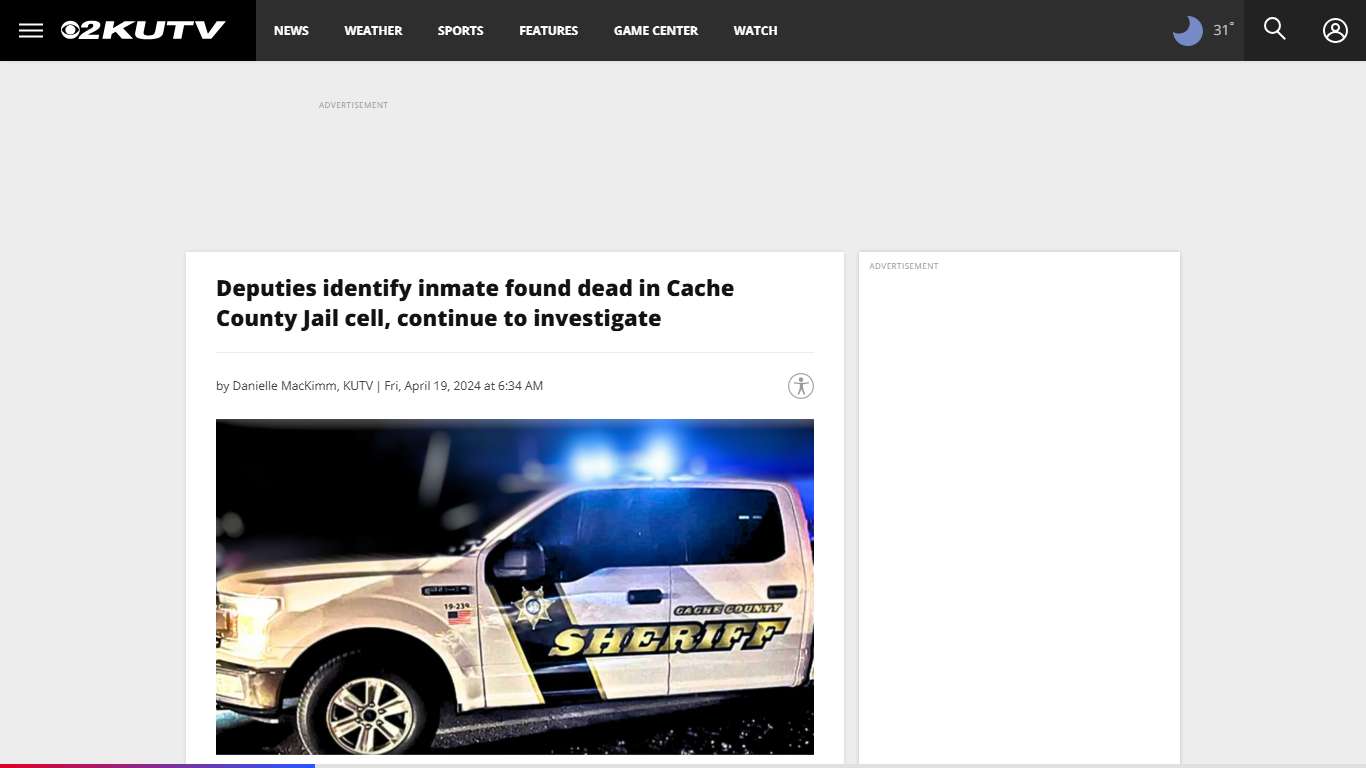 Deputies identify inmate found dead in Cache County Jail cell, continue to investigate